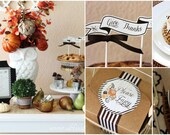Thanksgiving PRINTABLE Decorations - Thanksgiving Dinner Holiday Decor Il_170x135