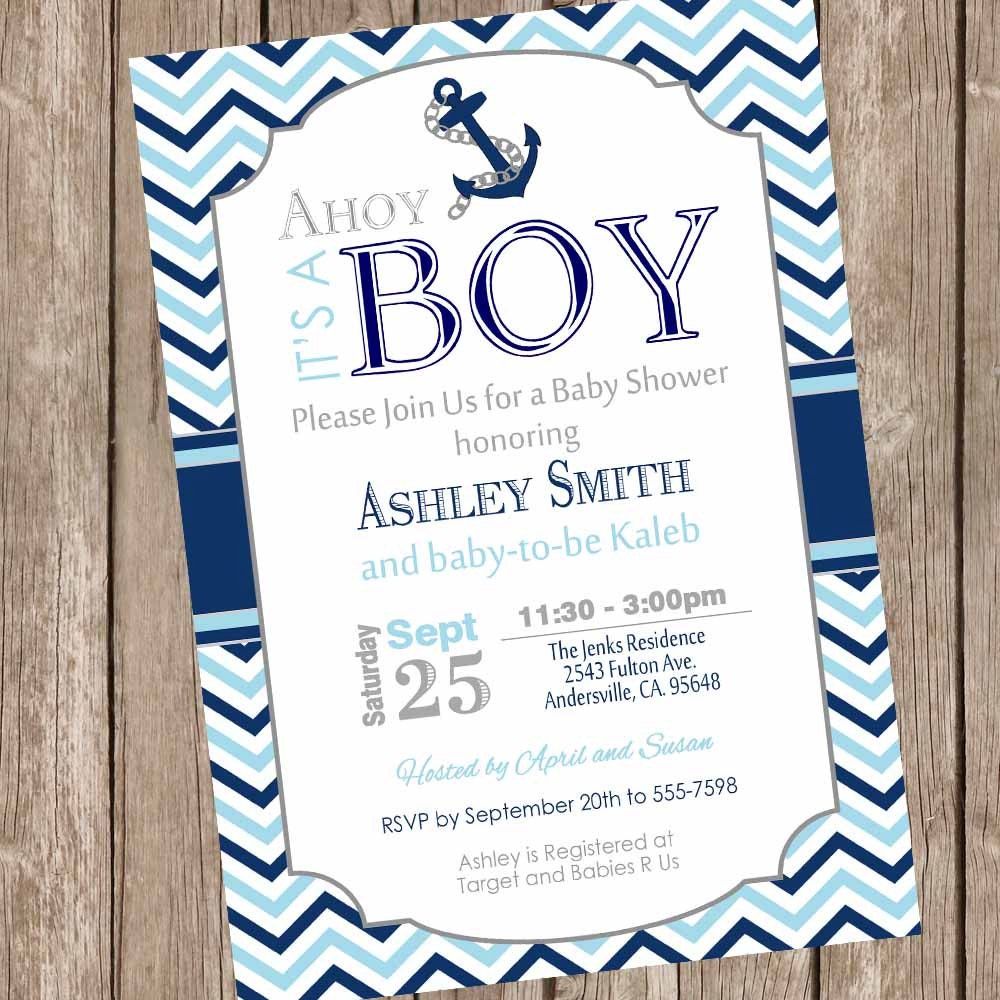 Chevron Ahoy It S A Boy Baby Shower Invitation Blue   Il Fullxfull.561503728 798v 