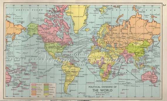 Image result for images of world map 1960