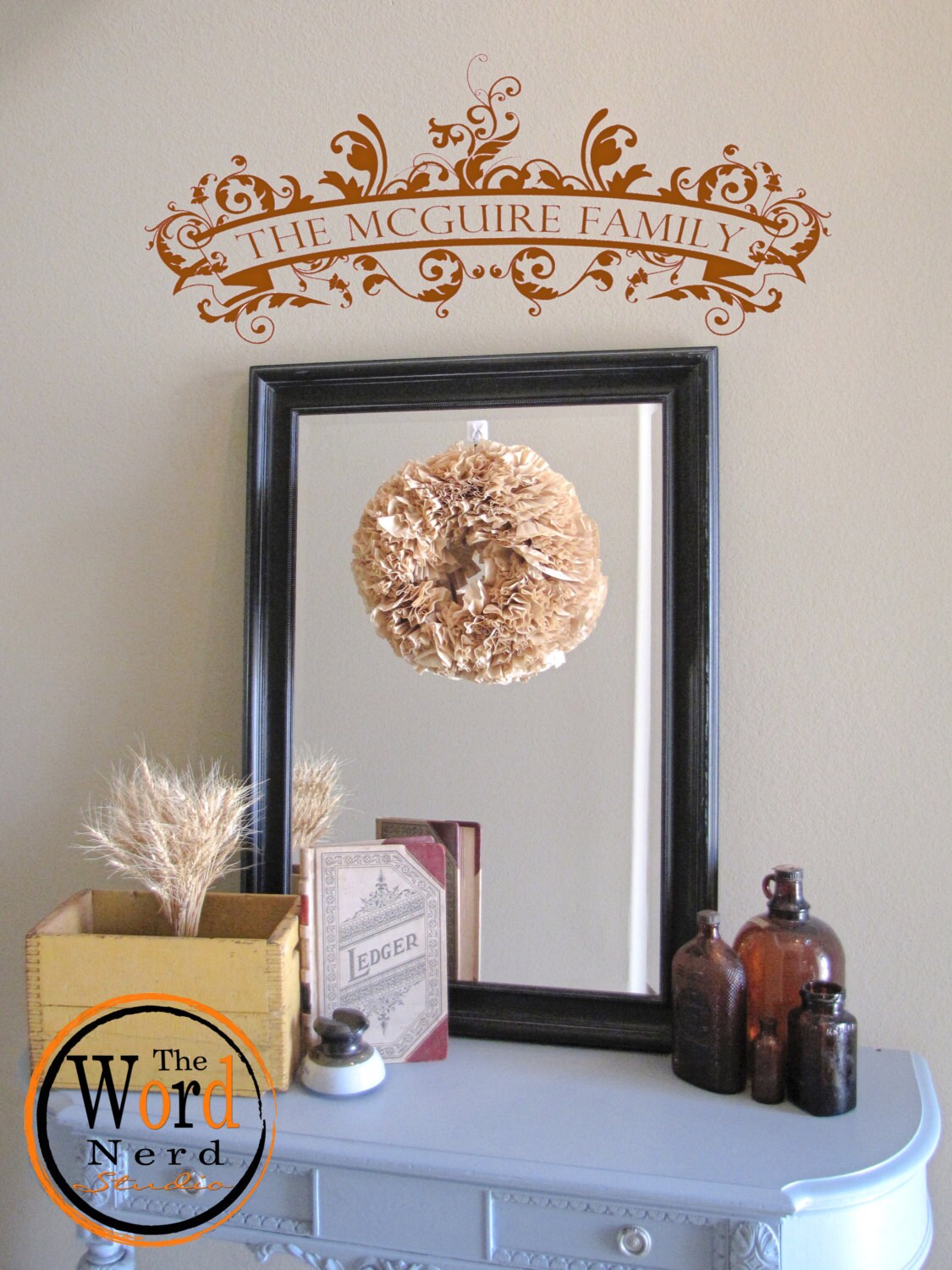 Personalized Wall Art Custom Family Name Wall Sign Ornate