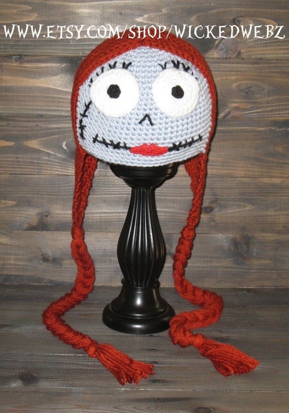 ADULT Sally Nightmare Before Christmas crochet hat by WICKEDWEBZ