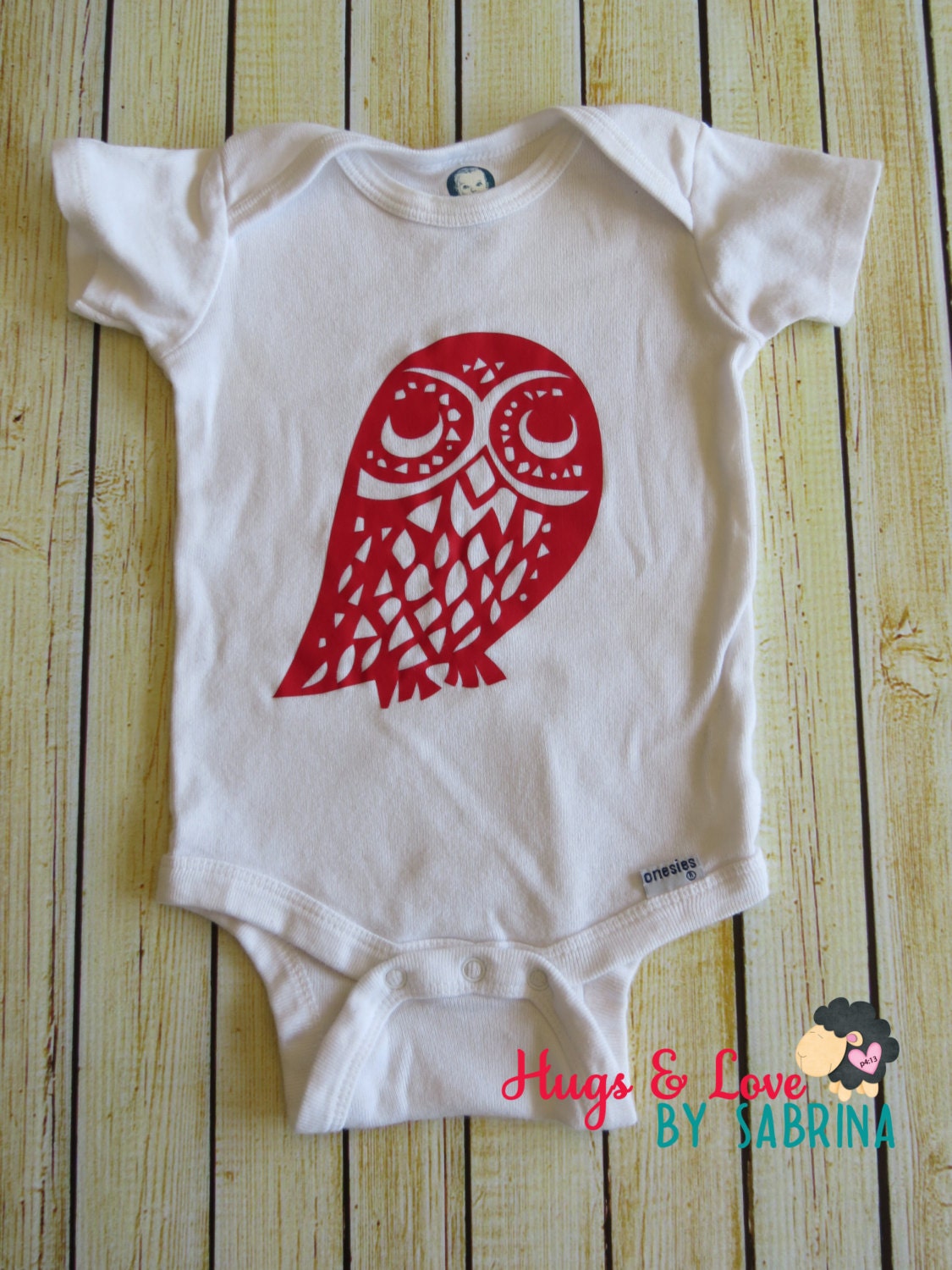 Owl HTV vinyl Baby Bodysuit Any size
