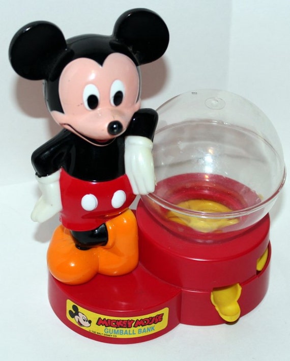 Vintage 1980s Disney Gumball Machine Mickey by SnowFireCandleCo