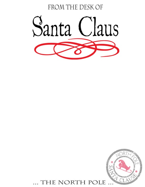 Free Printable From The Desk Of Santa Claus