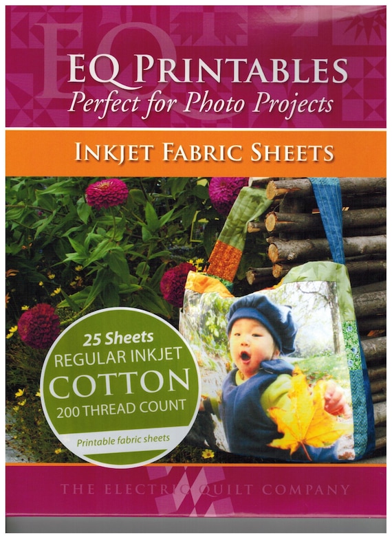 25 Sheet Pack EQ Printables Inkjet Printer Fabric Sheets LOW