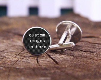 Custom Cuff Links, Custom Your Photo Cuff Links, Custom Any Text, Wording, Logo, Etc, Cufflinks, Tie Clips, Wedding Cufflinks, Personalized