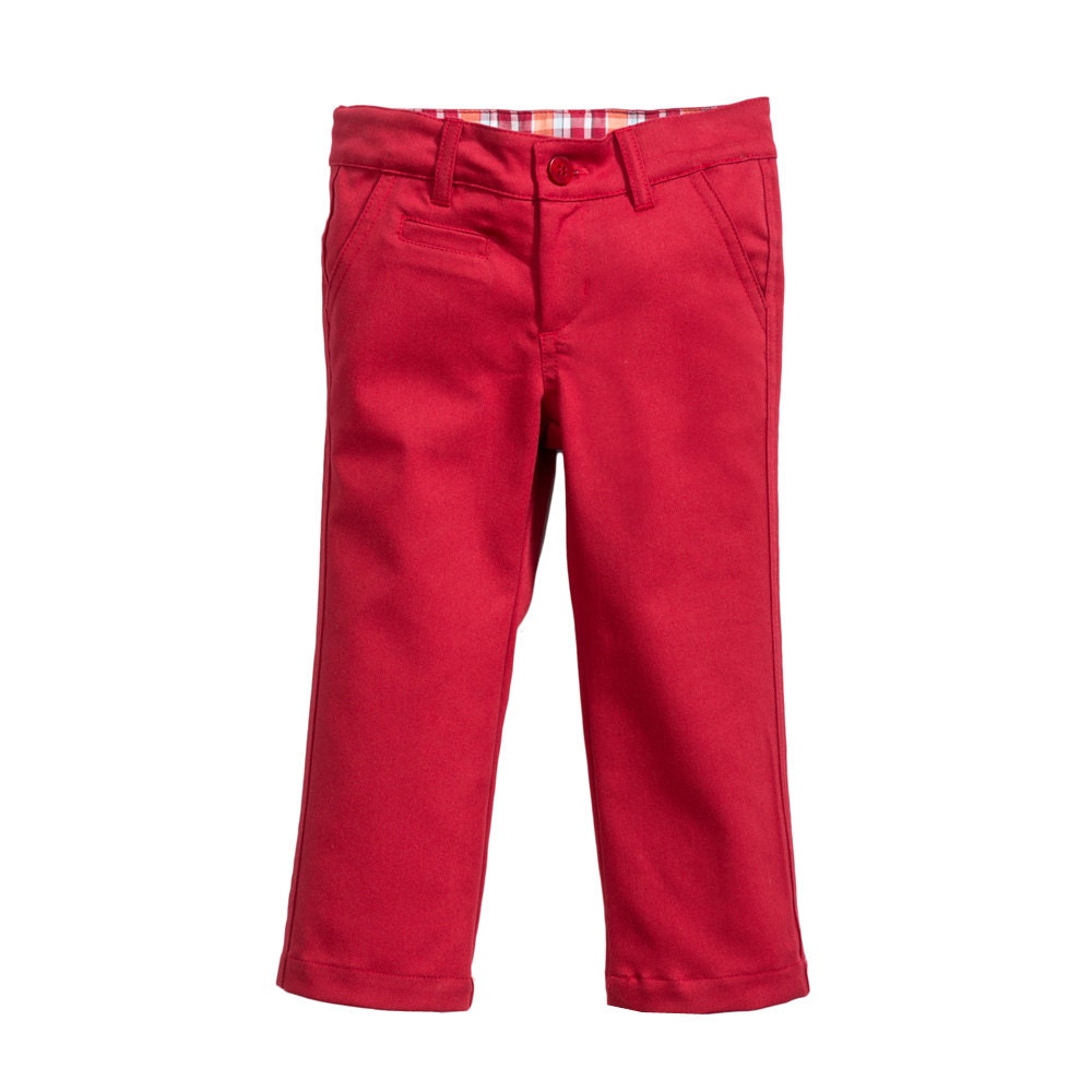 baby boy red pants