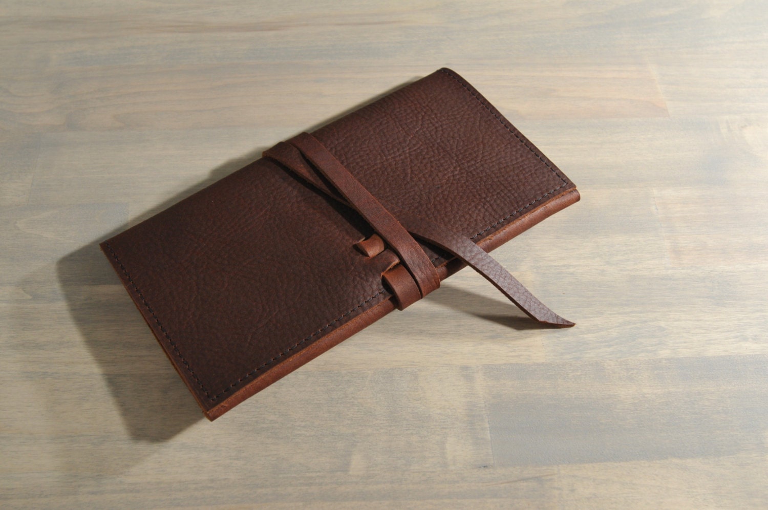 The Melbourne Travel Wallet in Rustic Red Leather 8 x