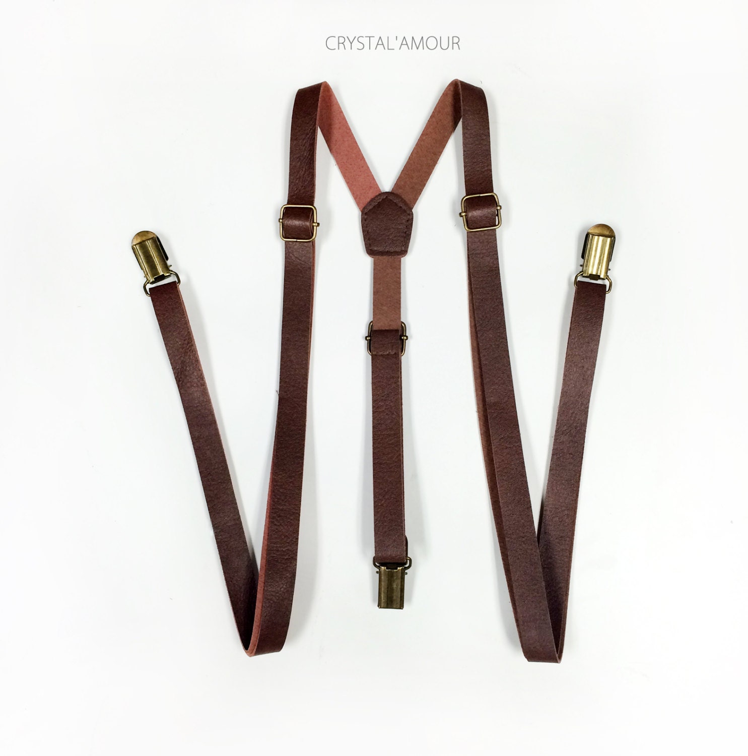 Brown Leather Suspenders leather suspenders brown