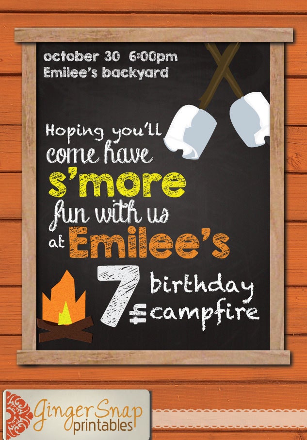 Campfire Party Invitations 3