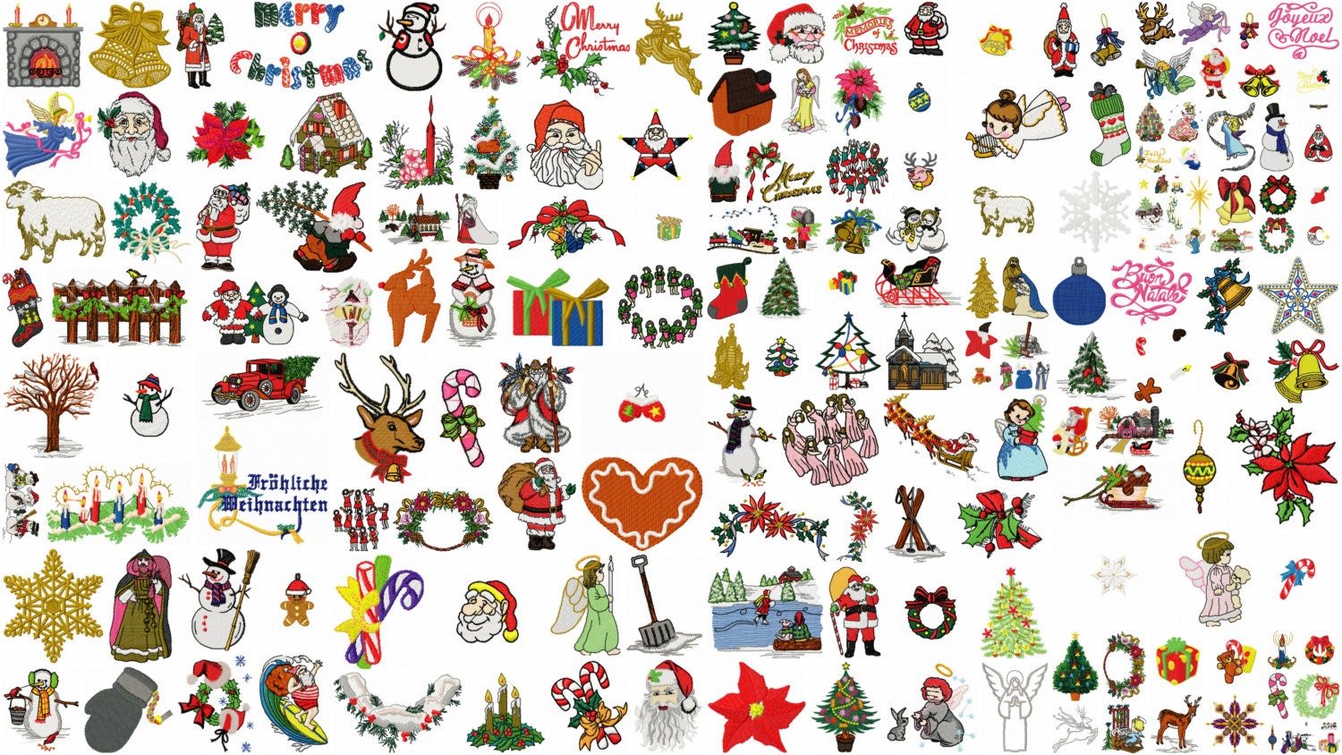 CHRISTMAS machine embroidery designs set 1 / by POPPYEMBROIDERY