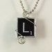 Black Letter L Scrabble Pendant Necklace