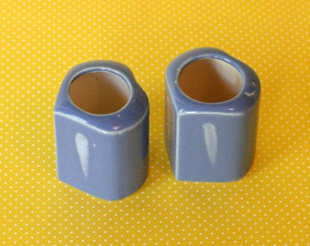 Pair of mid-century ceramic toothpick holders