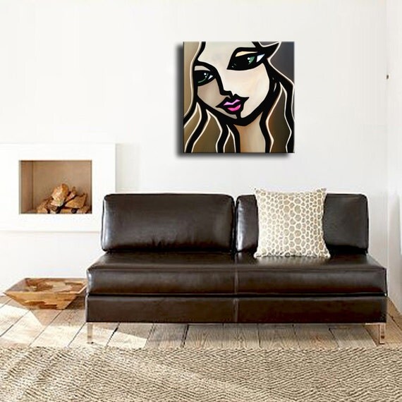 Imagine Original Abstract Modern Woman Pop Art Huge Canvas Painting Fidostudio Ebay