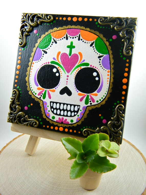 Sugar Skull Canvas Painting