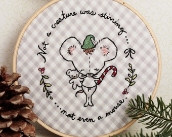 Not Even a Mouse! embroidery pattern PDF