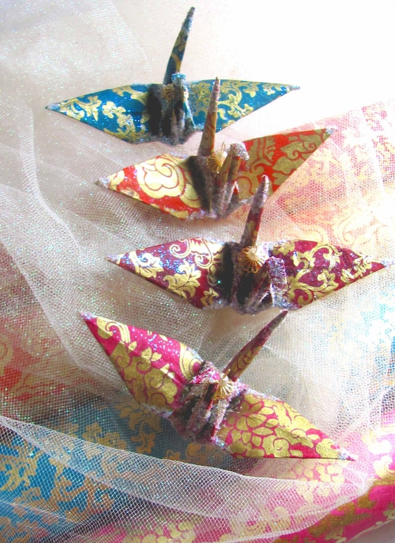 Bollywood in Nepal Peace Crane Bird Wedding Cake Topper Party