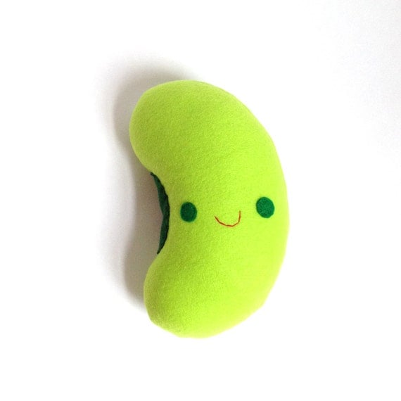 Items similar to Happy Mini Lima Bean or Edamame Plush on Etsy