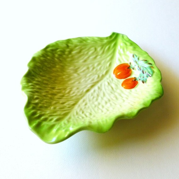 Vintage Beswick Ware Lettuce leaf small dish Made by eclecticmoi