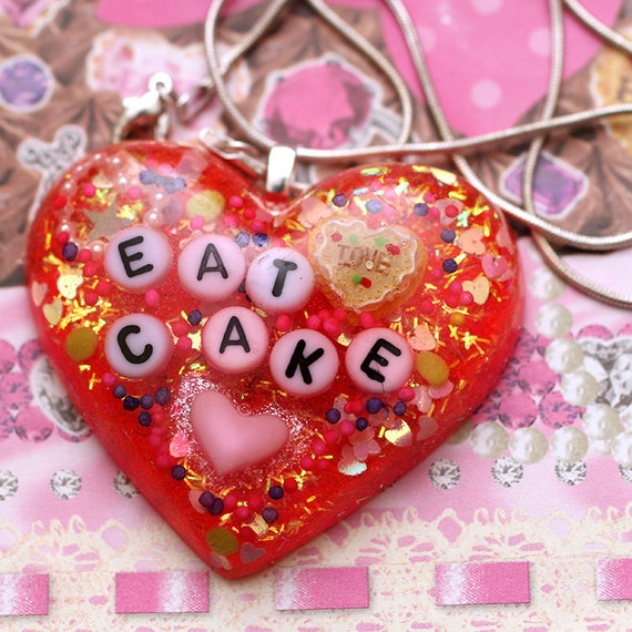 Eat Cake Resin Candy Necklace by stoopidgerl on Etsy