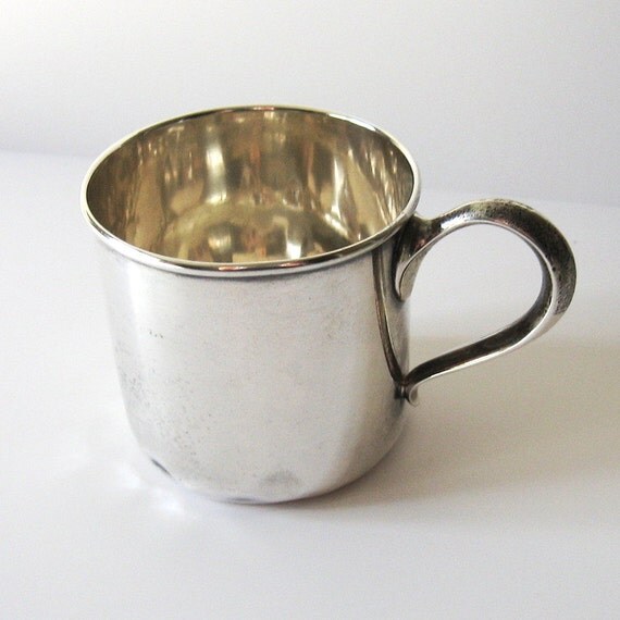 Antique Sterling Silver Baby Childs Cup RLB 575 by bluedogjewelry