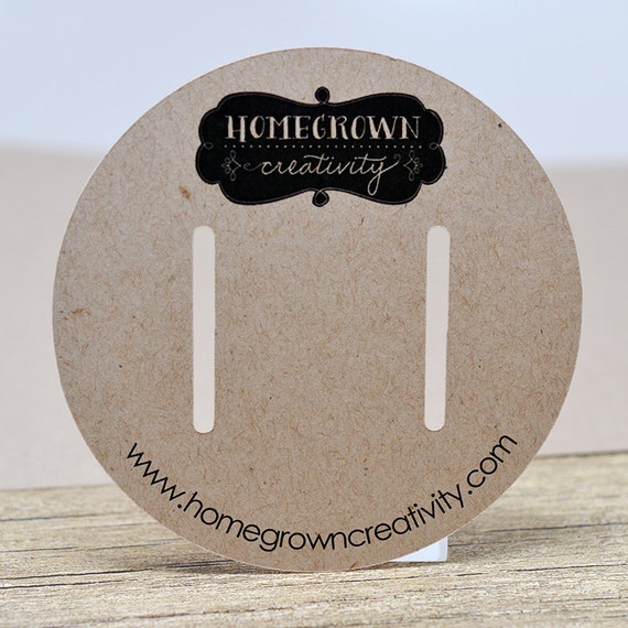 48 Custom Circle Hair Bow Display Cards Packaging
