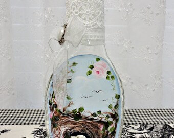 Nest Bottle Art, Hand Painted Original, CSSTeam, ECS