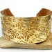 Hammered Brass Cuff Bracelet, A Rustic Handmade Red Brass Bracelet, With A Slight Heat Patina- Windblown Blossoms
