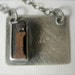 Letterpress Necklace in Oxidized Sterling Silver, I love you Pendant, Personalized Jewelry, Valentines Jewelry