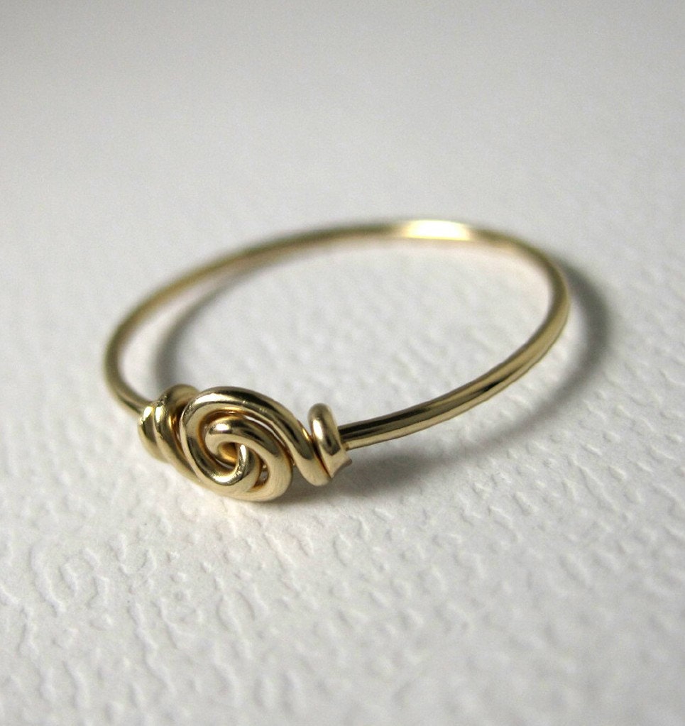 Promise Ring Valentine Love Knot Ring for Tiny Fingers Pinky