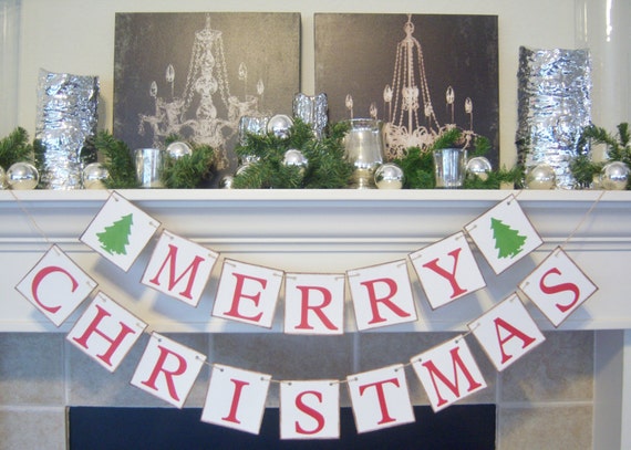 Items similar to Merry Christmas banner, Christmas banner, Christmas garland, Merry Christmas