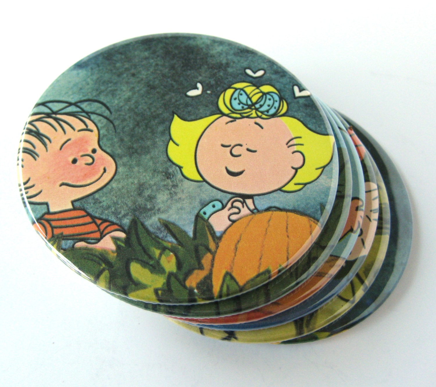 Great Pumpkin Charlie Brown Coasters // Recycled Vintage Book