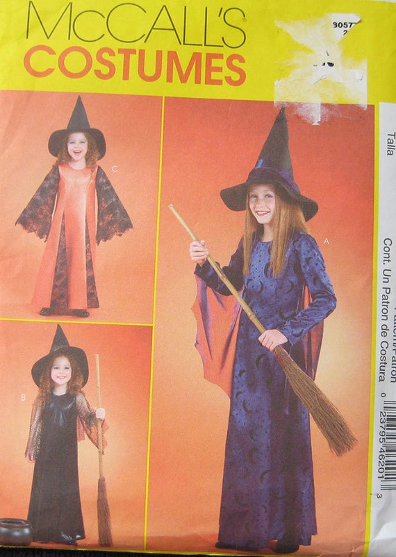 McCalls Children Witch Costume Pattern M4620