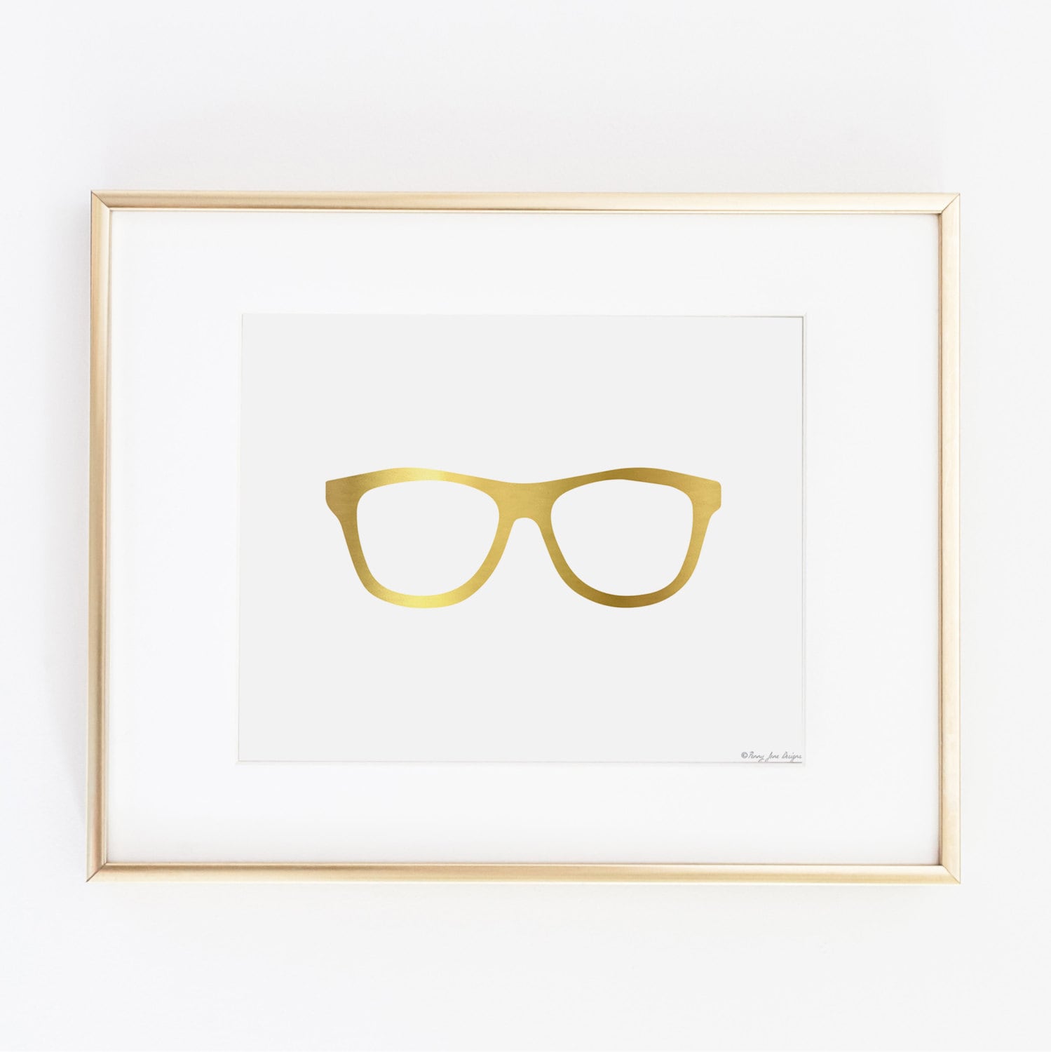 Gold Nerd Glasses Printable Art Gold Digital by ...