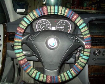 Custom Thai Woven Fabric Steering Wheel Cover