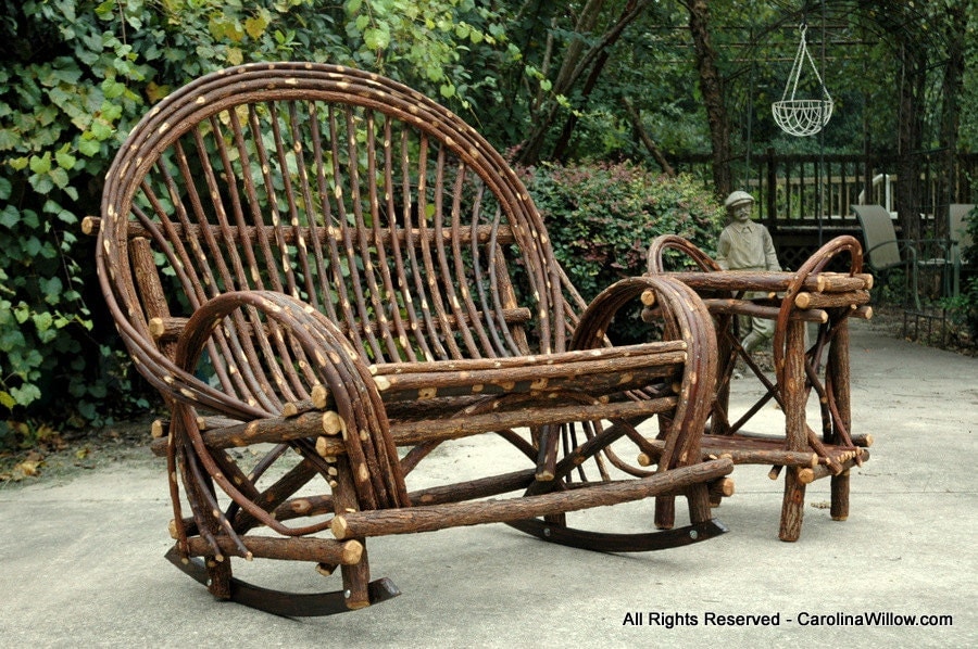 Handcrafted Twig Willow Furniture Double