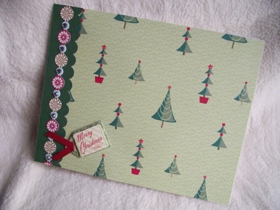 Items similar to Homemade Christmas Card...Very Merry Christmas Trees ...