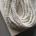 Small rustic white glass Beads Modern Indo-pacific - 3 to 5 mm - 25 grams - 3BBGL1-13