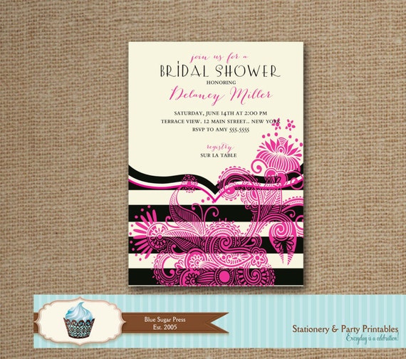 Bridal Shower Invitations/Birthday Party Invitations/Printable Bridal Shower Invitations/Lacey Il_570xn
