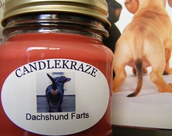 Dachshund Farts- 8oz Mason Jar Candle