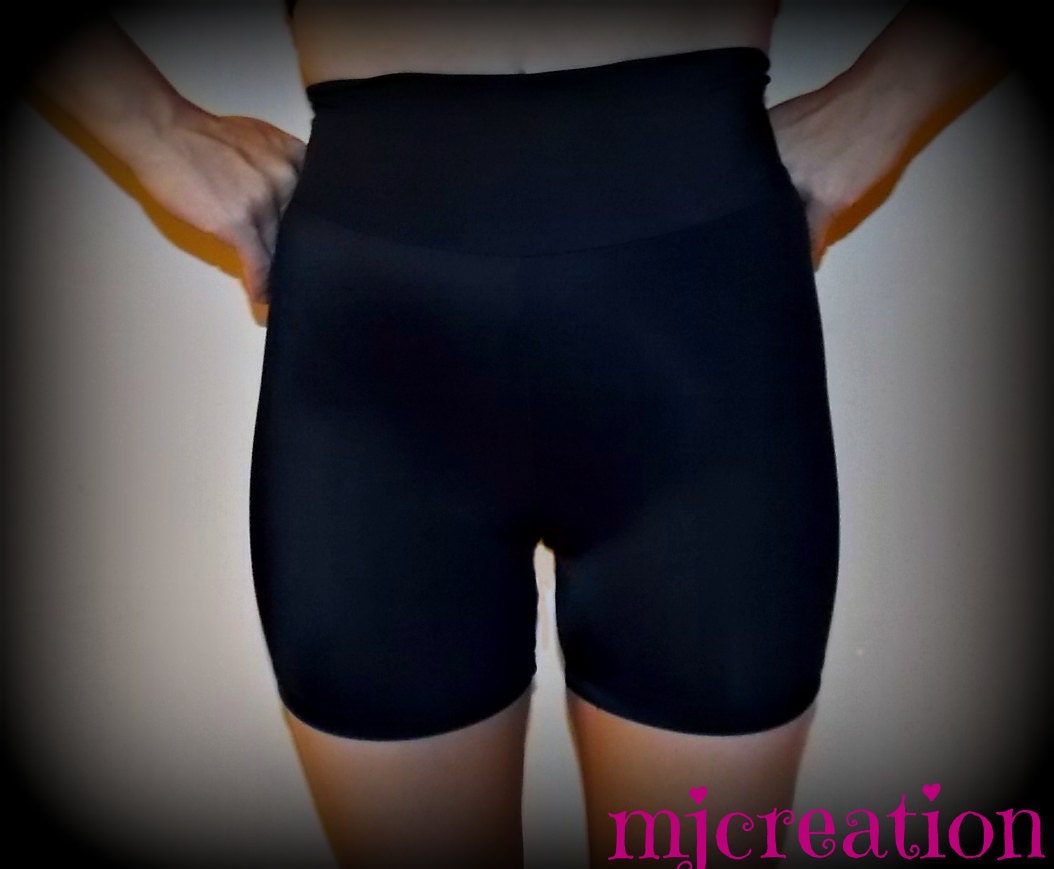 shorts High Waisted Bikini bottoms all size Black by mjcreation