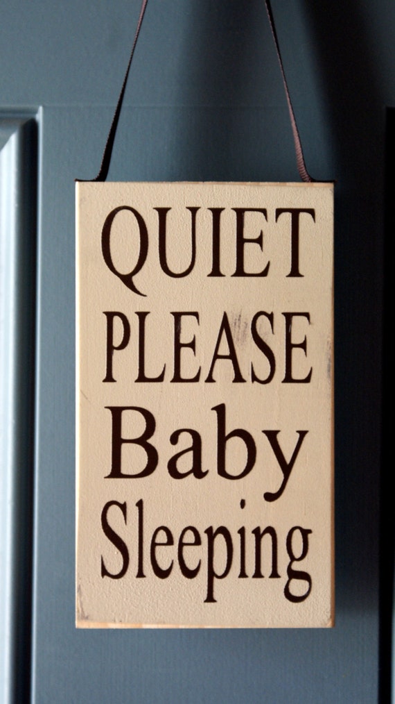 Quiet Please Baby Sleeping door hanger do not disturb sign by