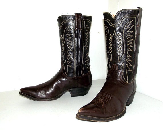 SOLD to MFW Vintage Justin cowboy boots by honeyblossomstudio