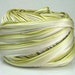Silk Ribbon Hand Dyed Shibori Silk Ribbon Cream Green Shibori Girl