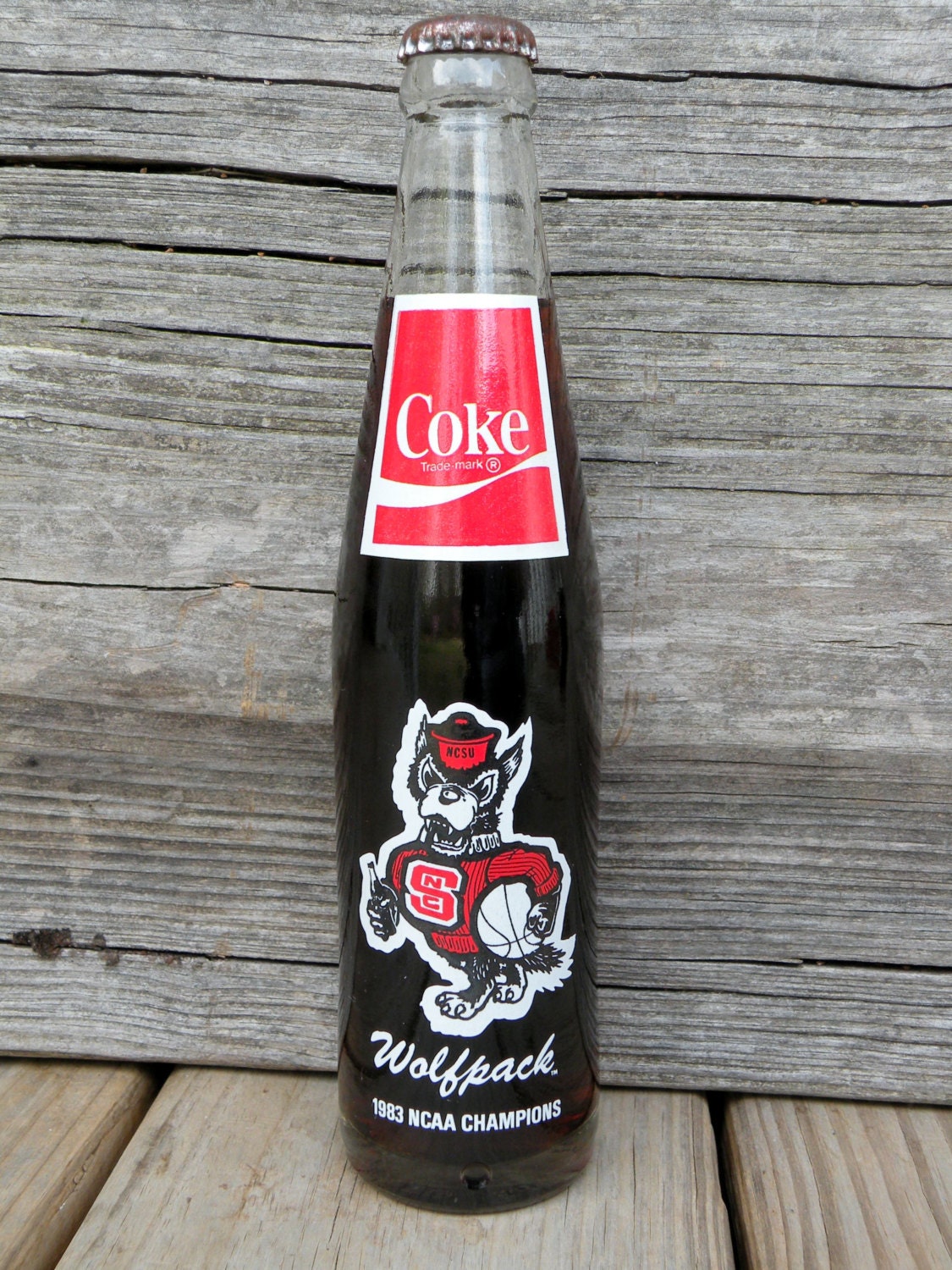 NORTH CAROLINA STATE Wolfpack 1983 Vintage Coke Bottle