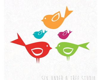 Little Birds Wall Vinyl Decals Art Graphics Stickers