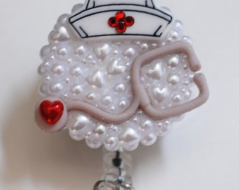 All For Nurses ID Badge Reel - RN ID Badge Holder - Zipperedheart - Zippers