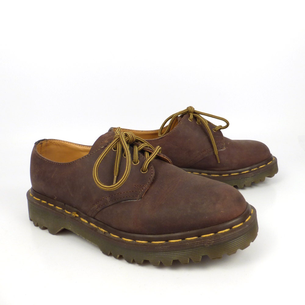 Doc Martens Oxfords Vintage 1990s Dr Brown Leather Oxfords