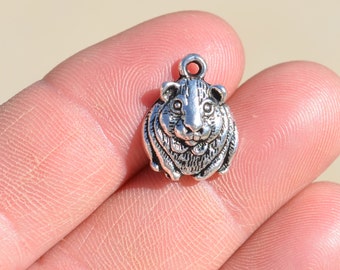 10 Silver Guinea Pig Charms SC1760