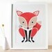 Red Fox Screenprint, Large Art Print, Poster, Woodland, Kids Room